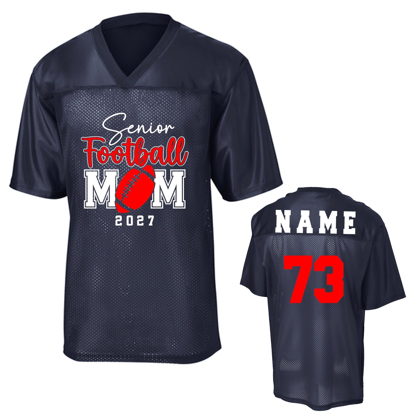 Patriots Senior Football Mom Design Unisex Navy Sport-Tek Replica Football Jersey - ST307