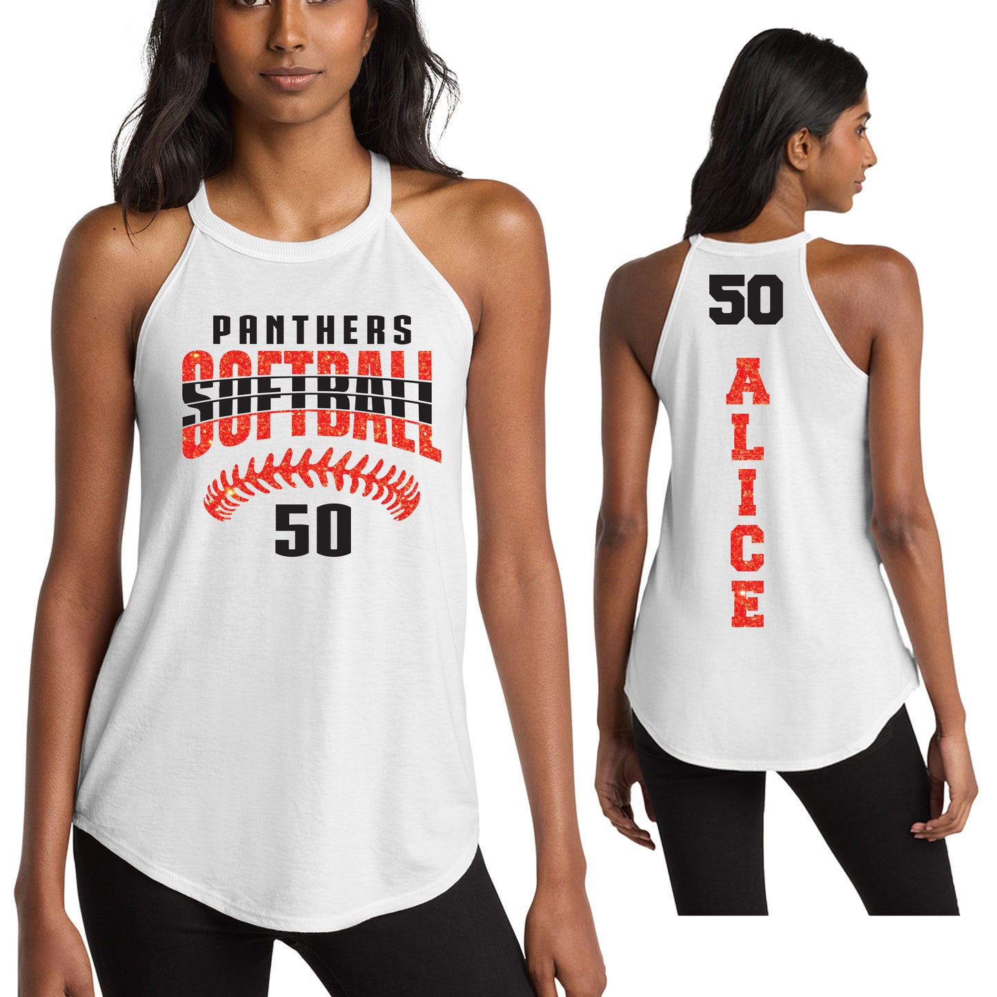 Oak Grove Panthers Softball Mom Women's Tri-Blend Rocker Tank by District