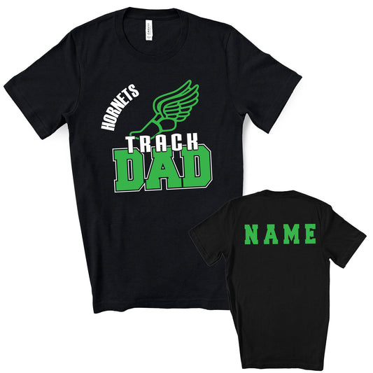 Track and Field Dad Personalized Design Unisex Soft Bella + Canvas Jersey T Shirt - 4.3001