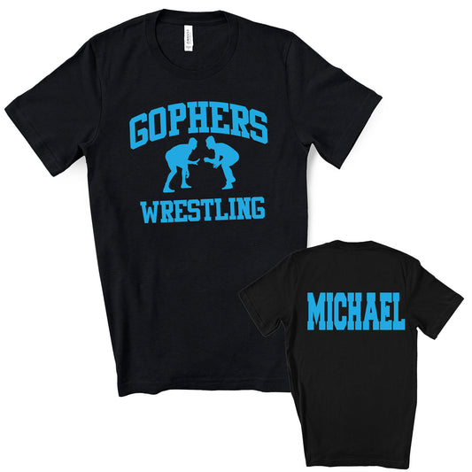 Custom Personalized Wrestling Team Design Bella+Canvas Unisex Jersey Tee Shirt - 3.3001